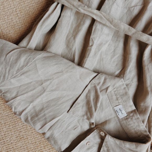 Wilfred Aritzia Eleta safari tan midi dress size XS - Picture 4 of 6